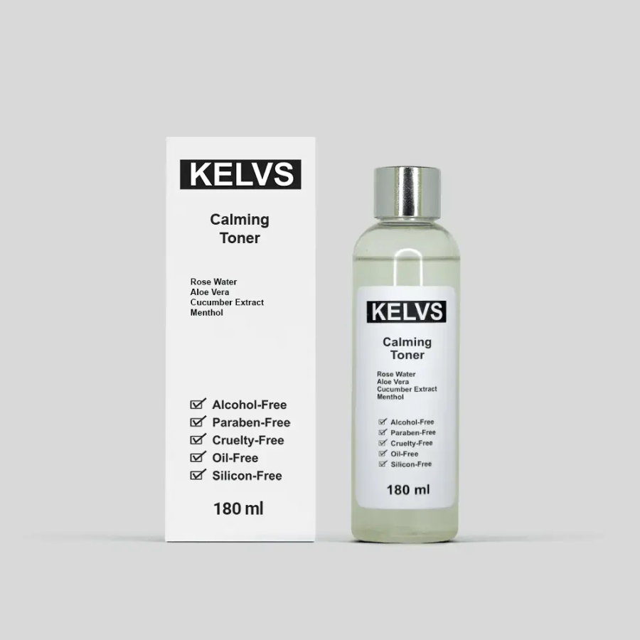 KELVS Calming Toner | Cucumber, Rose, Aloe Vera & Menthol | Soothe, Hydrate & Minimize Pores
